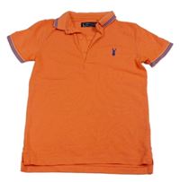Neonově oranžové polo tričko Next