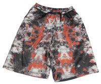 Černo-červené vzorované sportovní kraťasy X-mail
