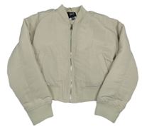 Smetanová zateplená crop bunda New Look