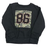 Černá mikina s číslem Primark