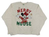 Smetanová crop lehká mikina s Minnie a nápisem Benetton