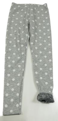 Šedé zateplené puntíkaté legíny Yigga