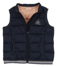 Tmavomodrá šusťáková zateplená vesta S. Oliver