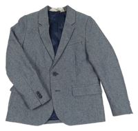 Modré melírované společenské sako H&M