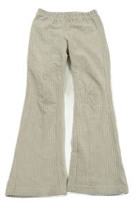 Šedé žebrované sametové flare legíny 