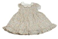 Nové - Bílo-barevné květované šaty 