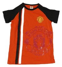 Červeno-černé fotbalové tričko s Manchester united 