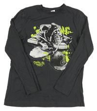 Tmavošedé triko s botami Chapter young