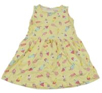 Žluté šaty se zmrzlinami 