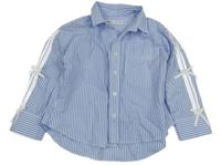 Modro-bílá pruhovaná halenka s mašličkami Zara