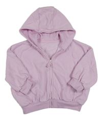 Lila crop propínací mikina s kapucí dunnes