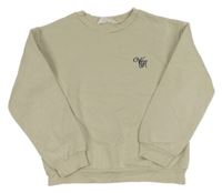 Smetanová mikina s výšivkou H&M