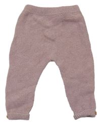 Starorůžové pletené tepláky Zara