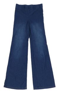 Tmavomodré flare tregíny riflového vzhledu H&M
