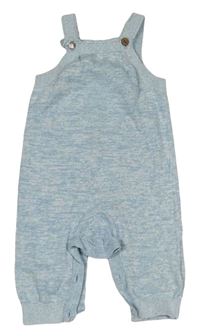 Světlemodro-bílé melírované pletené laclové tepláky Mothercare