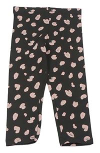 Antracitovo-růžové legíny s leopardím vzorem Matalan