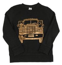 Tmavošedá mikina s autem C&A