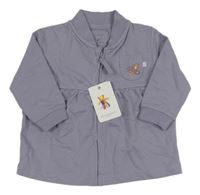 Nové - Fialová propínací mikina s motýlkem 