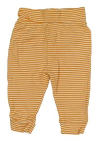 Hořčicovo-bílé pruhované tepláky Nutmeg