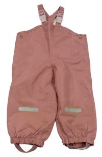 Starorůžové šusťákové voděodolné laclové kalhoty Impidimpi