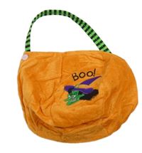 Oranžová sametová taška s čarodějnicí 