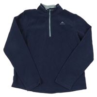 Tmavomodrá fleecová funkční mikina Quechua