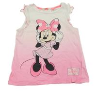 Bílo-růžový ombré top s Minnie H&M
