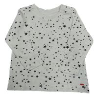 Bílo-černé triko s hvězdami 