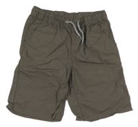 Antracitové plátěné kraťasy Yigga