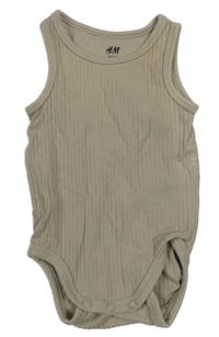 Béžové žebrované body H&M