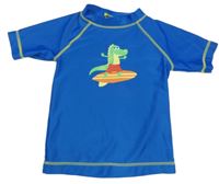 Tmavomodré UV tričko s krokodýlem 