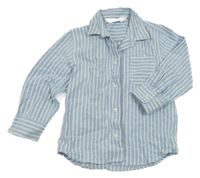 Světlemodro-bílá pruhovaná košile H&M