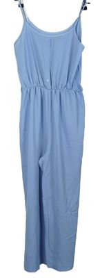 Dámský světlemodrý culottes letní overal Boohoo 