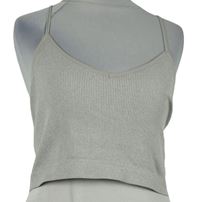 Dámský šedý žebrovaný crop top Primark 