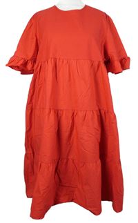 Dámské červené plátěné šaty MissGuided 