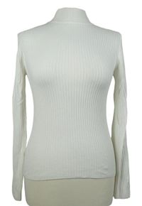 Dámský bílý žebrovaný svetr Primark 
