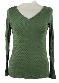 Dámské khaki žebrované triko Reserved 