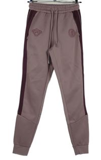 Dámské vínové thermo tepláky s pruhy Black Bananas 