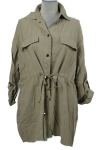 Dámská béžová košilová bunda se stahováním Zara 