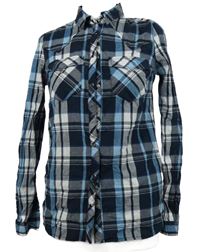 Nové - Dámská tmavomodro-bílá kostkovaná halenka River Island 