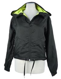 Dámská černá šusťáková krátká crop bunda a kapucí Primark 