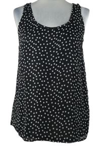 Dámská černo-bílá puntíkovaná šifonová halenka 