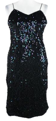 Nové - Dámské černé flitrové šaty Qed London 