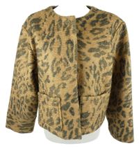 Dámský béžovo-hnědý vzorovaný buklé kabátek H&M