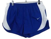 Dámské modro-bílé šusťákové sportovní kraťasy Nike vel. 34-36