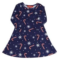 Tmavomodré šaty s obrázky 