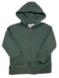 Tmavozelená propínací mikina s kapucí M&S