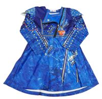 Modré vzorované šaty se vzorem 