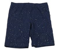 Tmavomodré třpytivé elastické kraťasy Yigga