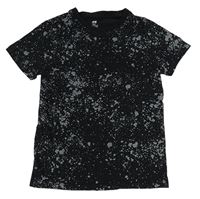 Černo-šedé vzorované tričko H&M